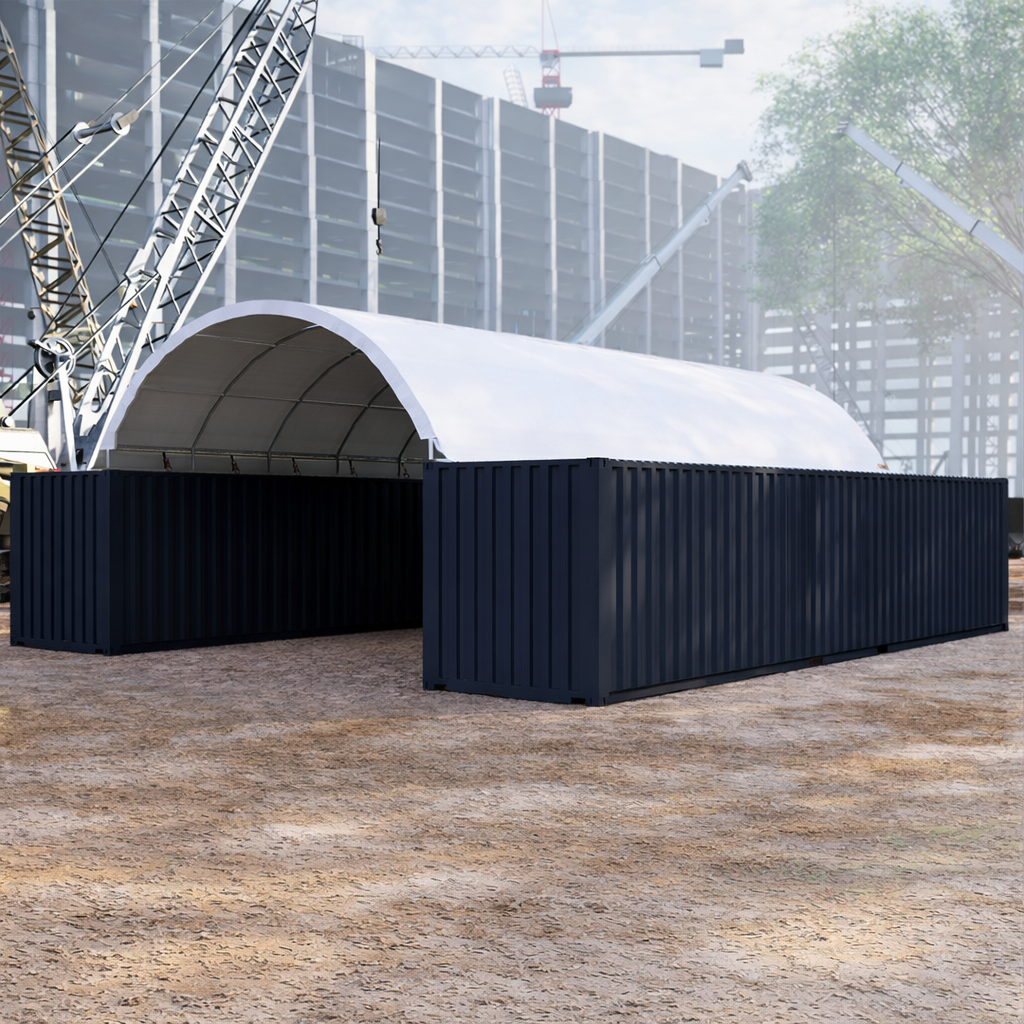 20ft x 40ft Container Dome with Back Wall