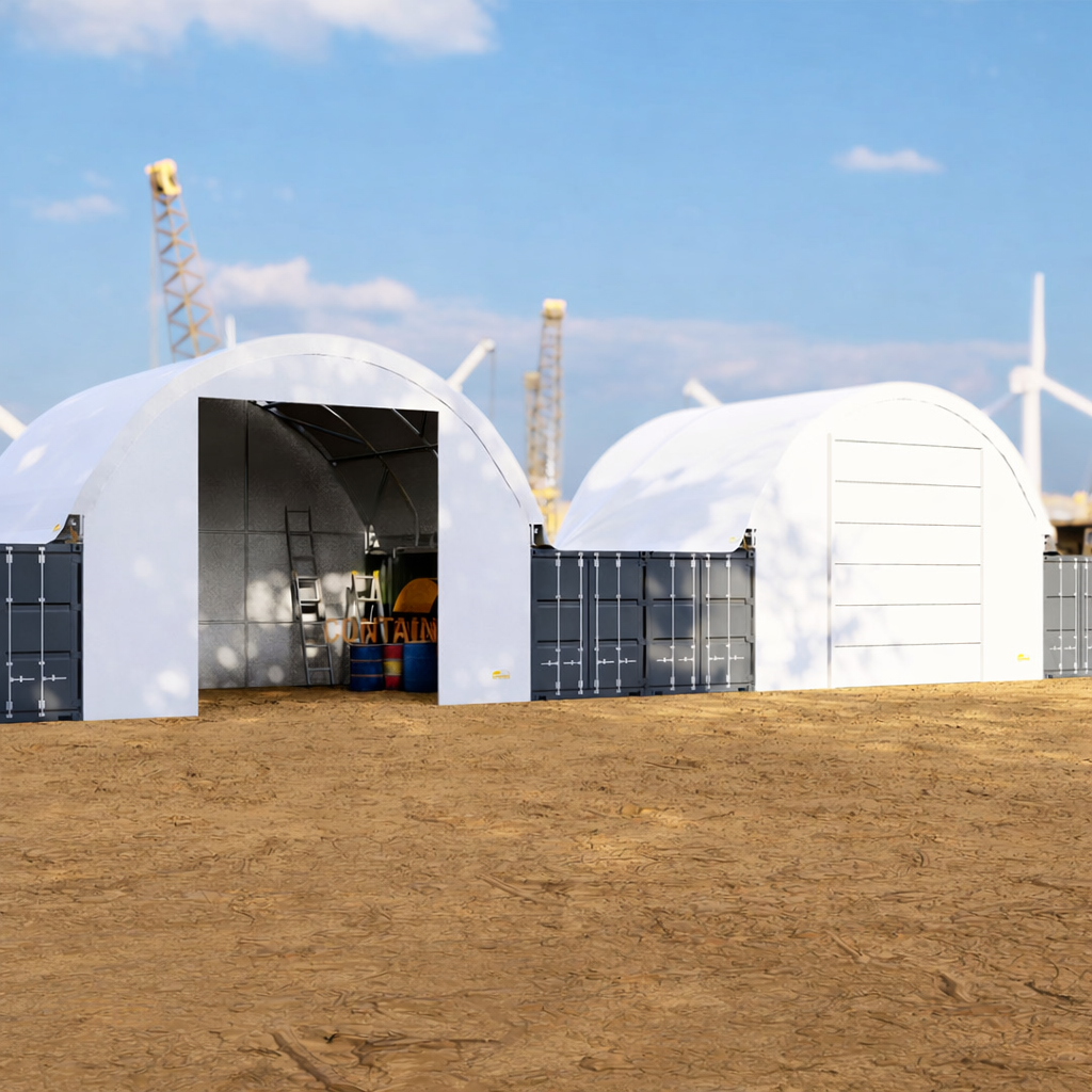 33ft (10m) wide Front Wall with Door & Winch