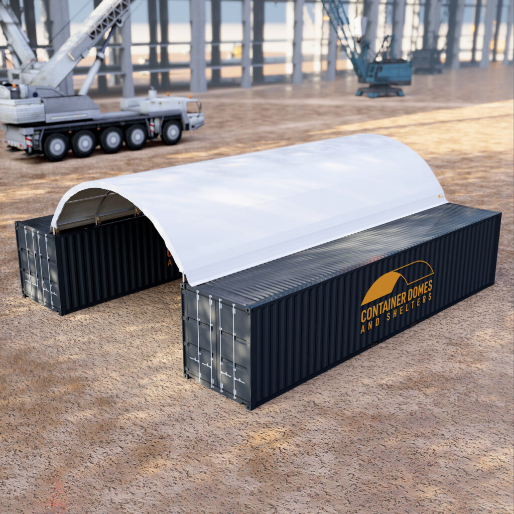 20ft x 40ft GP/HQ Engineer Designed Container Dome with Back Wall